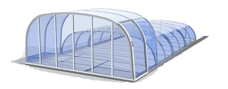 Poolüberdachung Miami Star, hohe Ausführung